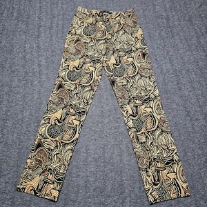 Men's Patterned Pants - Black and Tan